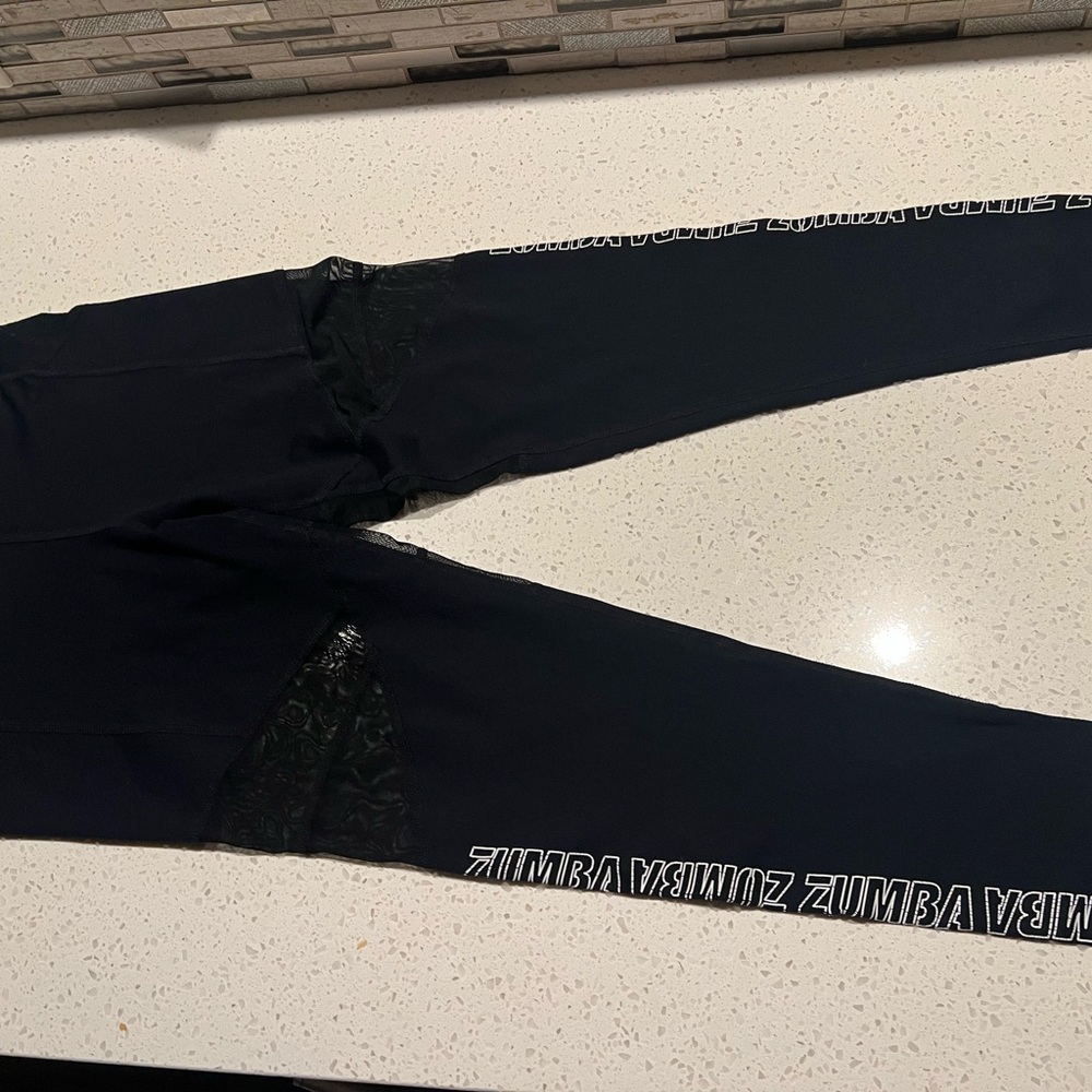 Zumba Fitness Black Leggings with Logo Detail